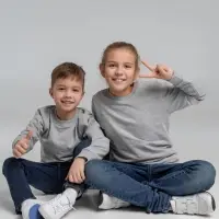 Свитшот Toima Kids 2.0, серый меланж, 14 лет