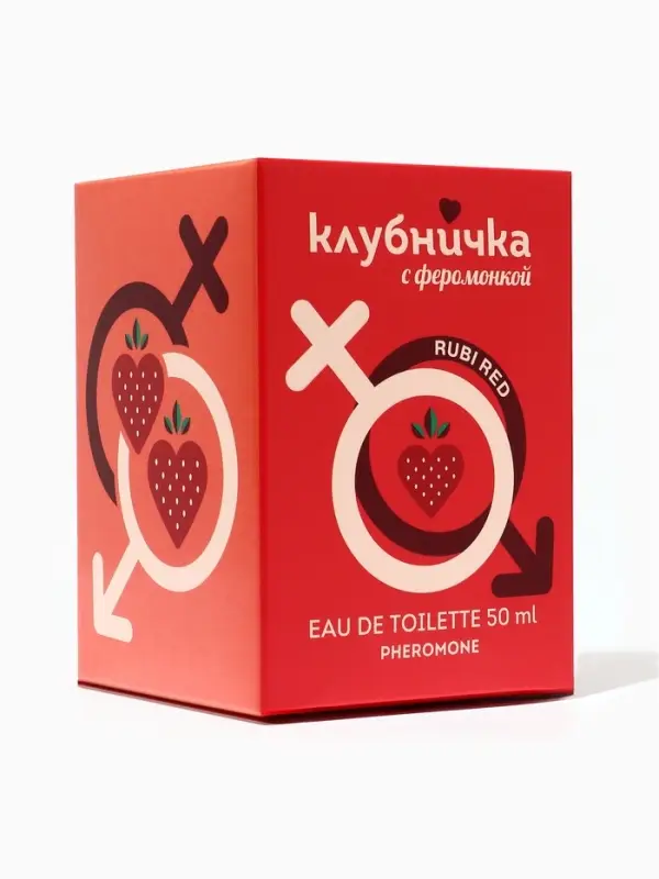 Туалетная вода женская Клубничка С Феромонкой Rubi Red, 50 мл