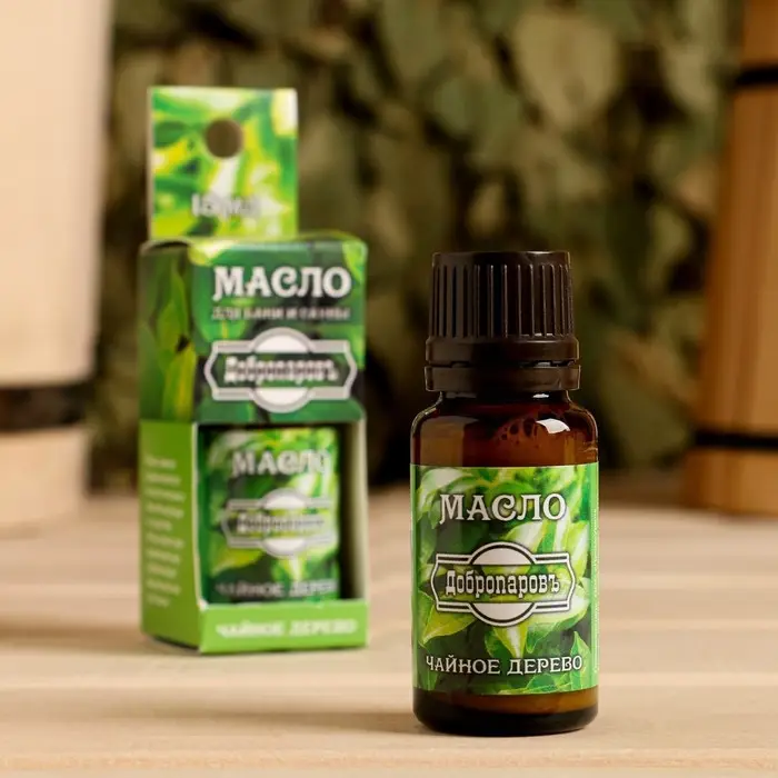 Эфирное масло Эфирное масло "Чайное дерево" в коробке с подвесом 15 мл "Добропаровъ"