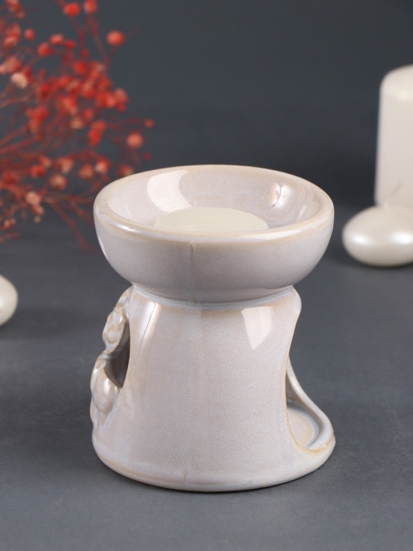 Набор: аромалампа для эфирных масел, мелтсы из воска ароматические «Слон со слонёнком», светлый беж, 10×10×9 см Набор: аромалампа для эфирных масел, мелтсы из воска ароматические «Слон со слонёнком», светлый беж, 10×10×9 см