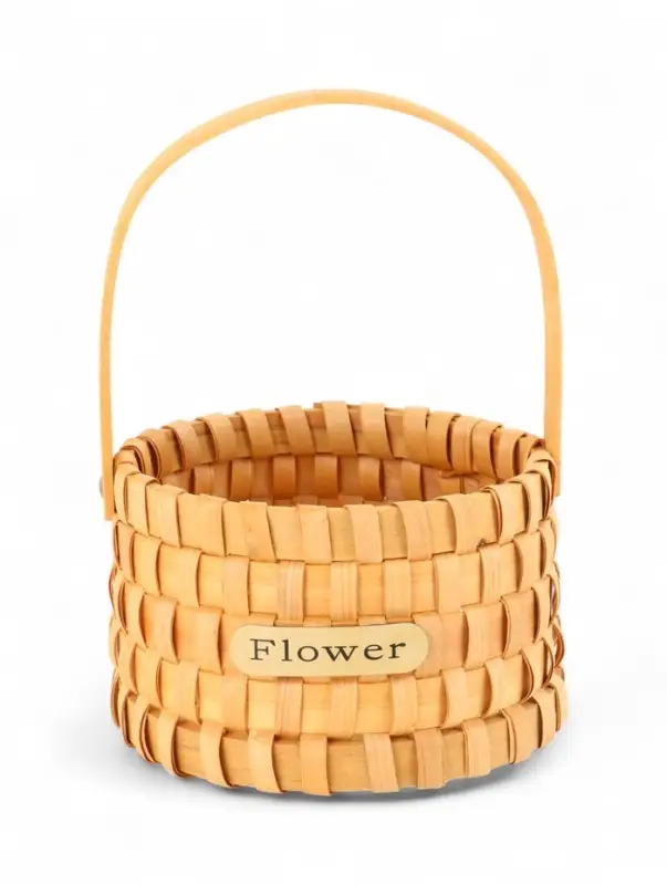 Корзина плетеная 17х17х12 см,  ручка h=13 см, натуральный Корзина плетеная 17х17х12 см,  ручка h=13 см, натуральный