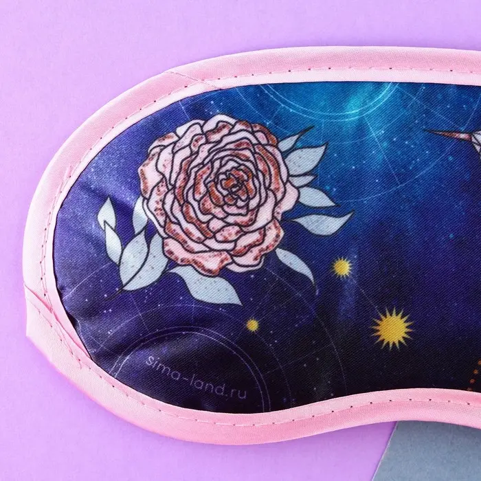 Двусторонняя маска для сна «Время потрясающих идей», 19.3 х 9.5 см, цвет белый - синий Двусторонняя маска для сна «Время потрясающих идей», 19.3 х 9.5 см, цвет белый - синий