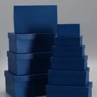 Набор коробок 10 в 1 "Синий" 30 х19 х 12 - 12 х 6,5 х 4 см