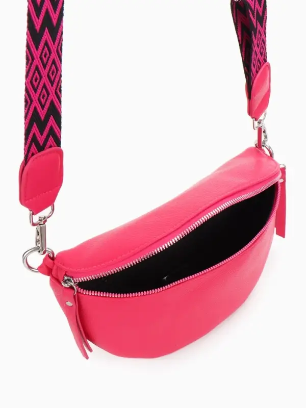 Сумка женская кросс-боди на молнии, 26&times;10&times;16 см, фуксия