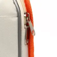 Сумка - переноска каркасная &laquo;Кошачий вид&raquo;, 41&times;27&times;25 см, белая, оранжевая