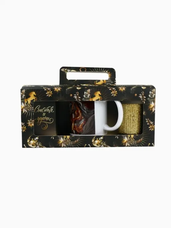 Набор чай кружка свеча &laquo;Счастья и удачи&raquo;