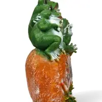 Садовая фигура из полистоуна &laquo;Лягушка на камне&raquo;, 30&times;10&times;35 см