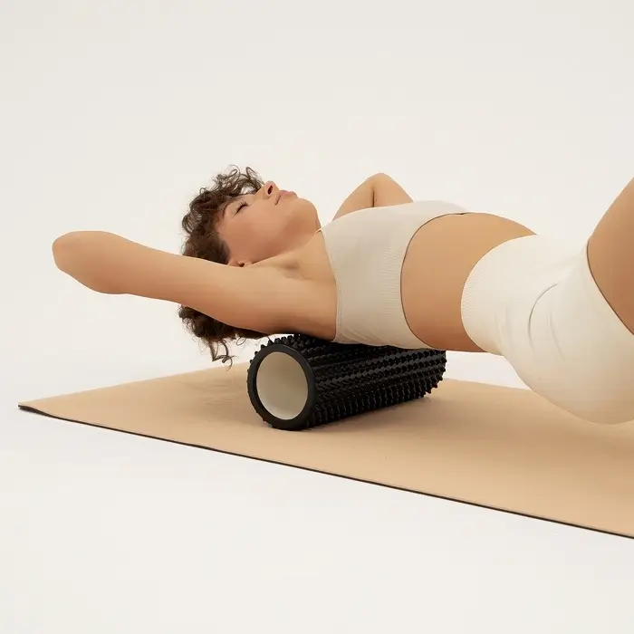 Ролик массажный Sangh, 33&times;12 см, цвет чёрный