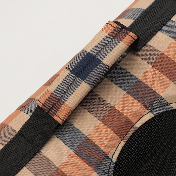 Сумка-переноска каркасная со шторкой, размер L, 53 х 22 х 29 см, клетчатая Сумка-переноска каркасная со шторкой, размер L, 53 х 22 х 29 см, клетчатая