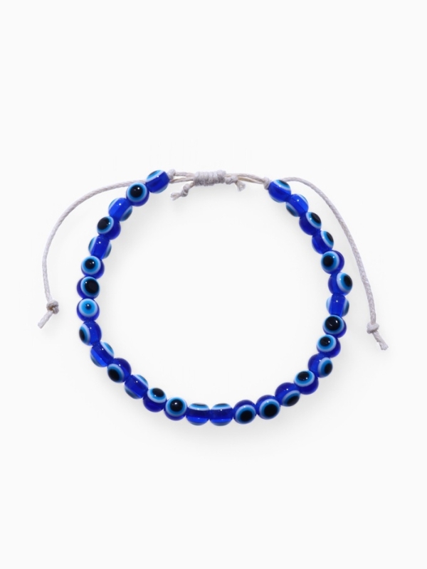 Браслет-оберег «Глазик» на нити, бусина d=6 мм, разноцветный