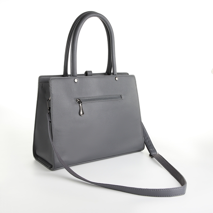 Сумка женская тоут, на молнии, цвет серый