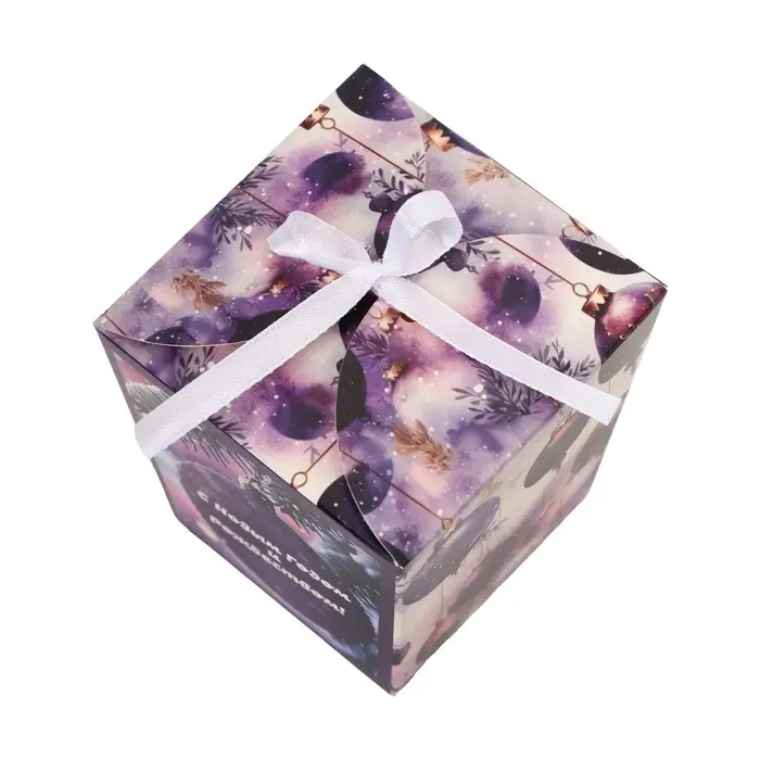 Бонбоньерка, новогодняя подарочная упаковка «С Новым Годом и Рождеством», 7.5×8×7.5 см Бонбоньерка, новогодняя подарочная упаковка «С Новым Годом и Рождеством», 7.5×8×7.5 см