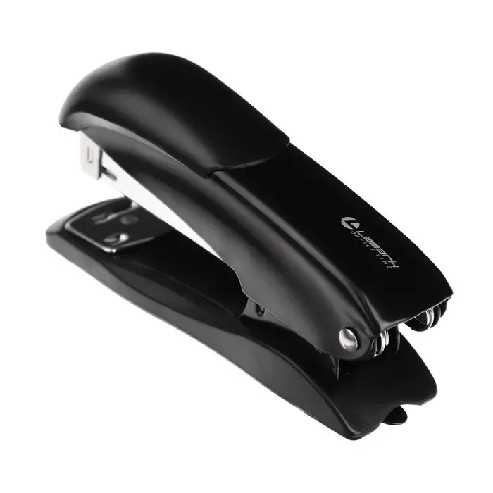 Степлер № 24/6, 26/6, Lamark Ulrich, встроенный антистеплер, индикатор скоб, до 20 листов, металлический корпус, чёрный