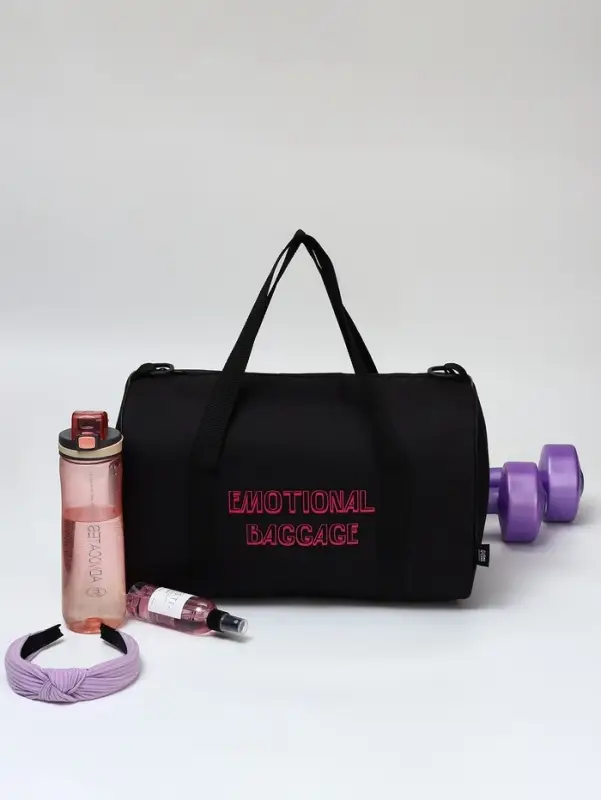 Сумка спортивная TEXTURA на молнии с подкладкой, длинный ремень, маленький размер, чёрная