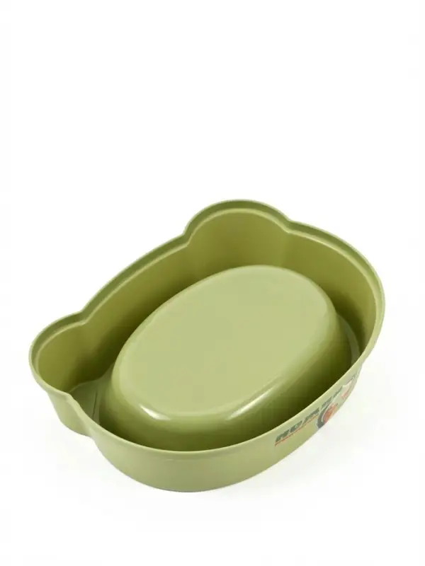 Миска &laquo;Мишка&raquo;, 600 мл, 24 см, фигурная, зелёная