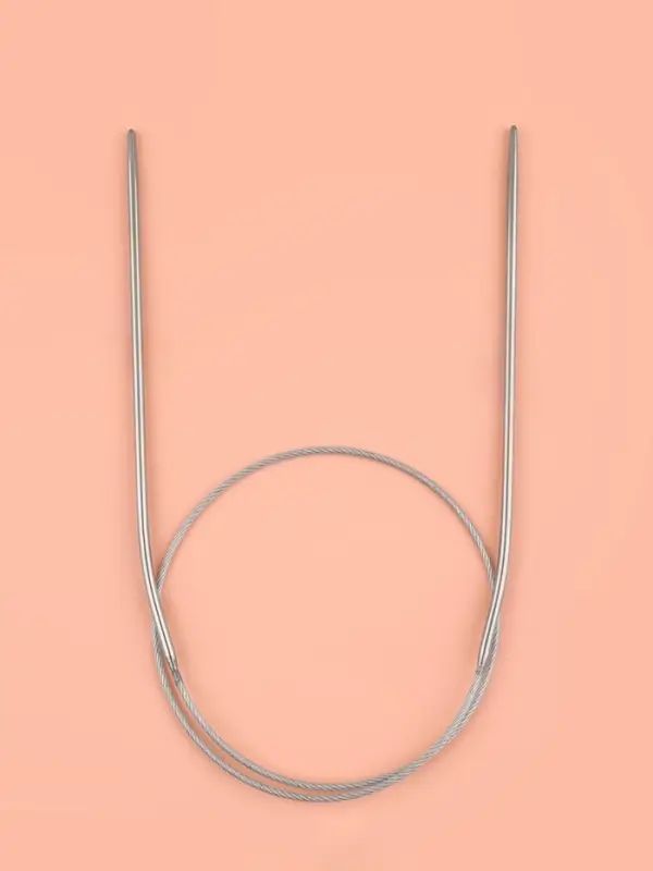 Спицы круговые, для вязания, с металлическим тросом, d=2 мм, 10/40 см Спицы круговые, для вязания, с металлическим тросом, d=2 мм, 10/40 см