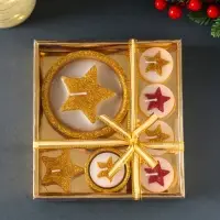 Набор свечей &laquo;Звёзды и подсвечник&raquo;, 7 шт., 15.8&times;16.8&times;3.3 см