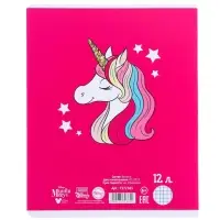 Тетрадь в клетку 12 листов, 5 видов МИКС, обложка мелованный картон, «Минни Маус и единорог» Тетрадь в клетку 12 листов, 5 видов МИКС, обложка мелованный картон, «Минни Маус и единорог»