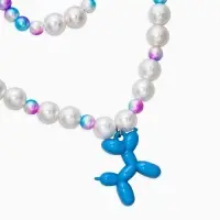 Набор детский "Выбражулька" 2пред-а: бусы, браслет, собака, бело-голубой