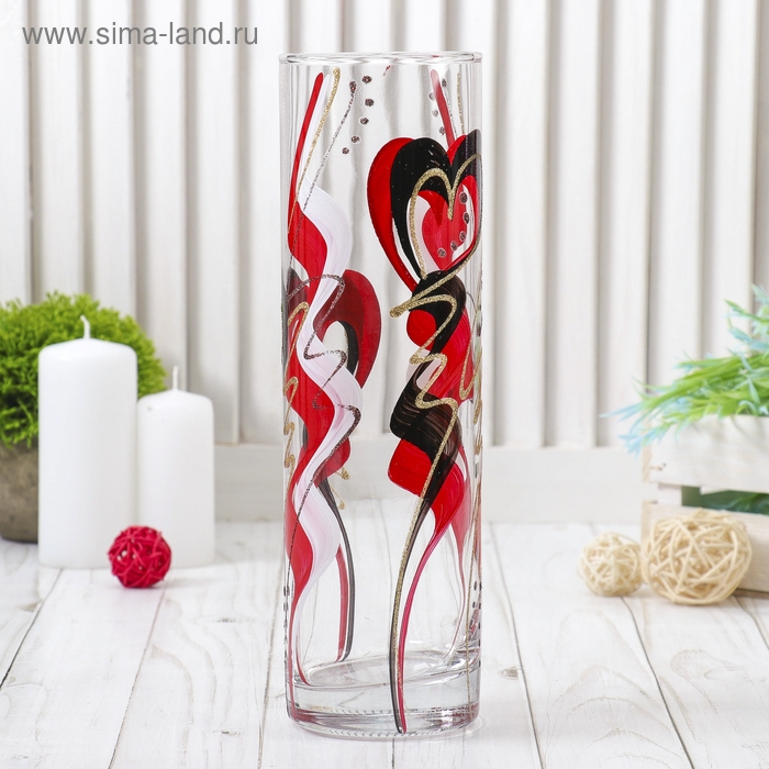 Ваза  Ваза "Абстракция №1" цилиндр 7х26 см