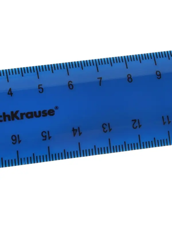 Линейка 20 см ErichKrause Classic, синяя, флоупак