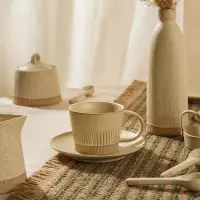 Чайная пара SL Home &laquo;Виенто&raquo;, чашка 250 мл, блюдце d=15 см, керамика, бежевая