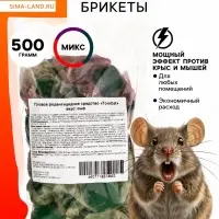 Тесто-брикеты от грызунов &laquo;ТОМ КОТ&raquo;, микс вкусов, 0.5 кг