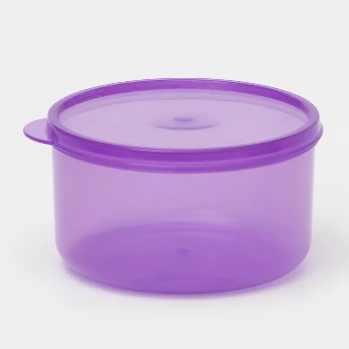Контейнер круглый Доляна, пищевой, 500 мл, цвет сиреневый Контейнер круглый Доляна, пищевой, 500 мл, цвет сиреневый