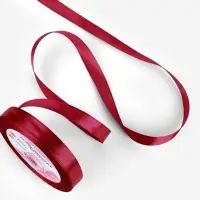 Лента атласная, 12 мм, 23&plusmn;1 м, бордовая №37