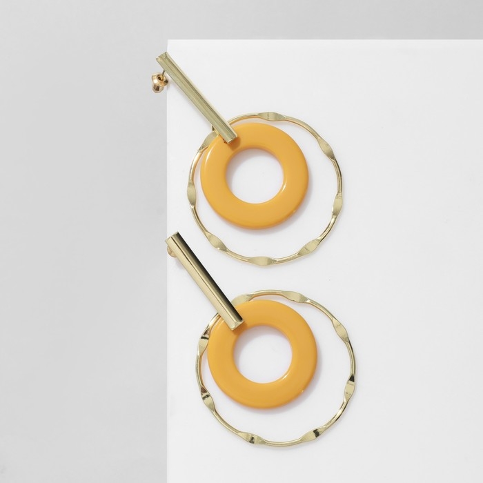 Серьги ассорти «Дежавю», цвет жёлтый в золоте Серьги ассорти «Дежавю», цвет жёлтый в золоте