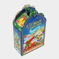 Подарочная коробка новогодняя Фигурная малая «Зимняя мелодия» 11.1×5.8×20.5 см