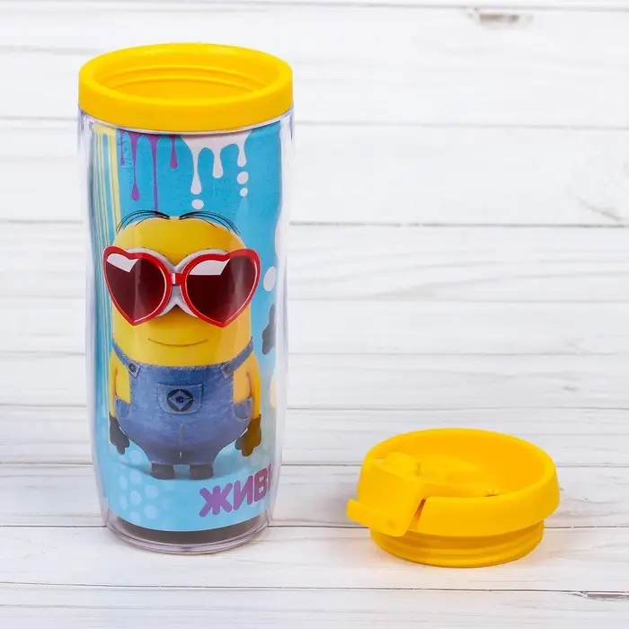 Термостакан &laquo;Живи ярко!&raquo;, 350 мл, Гадкий Я