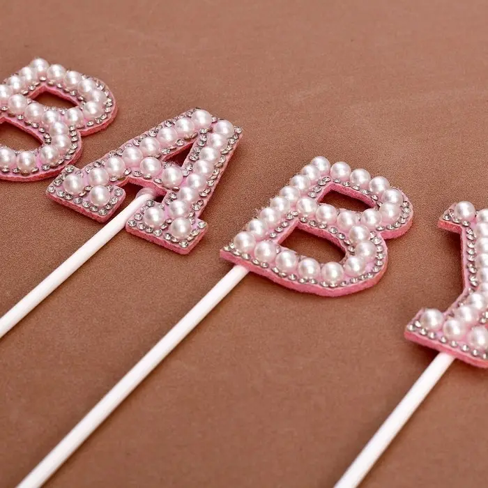 Топпер для торта «Малышка», в наборе 4 штуки, розовый Топпер для торта «Малышка», в наборе 4 штуки, розовый