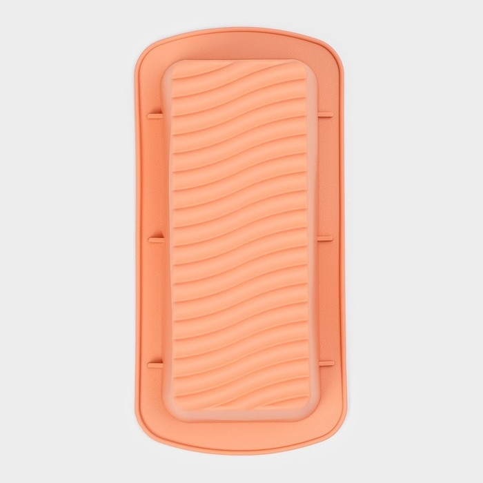 Форма для выпечки Доляна &laquo;Хлеб. Полосы&raquo;, силикон, 27,5&times;13,5&times;7 см, внутр.размер 23,5&times;11 см, цвет персиковый