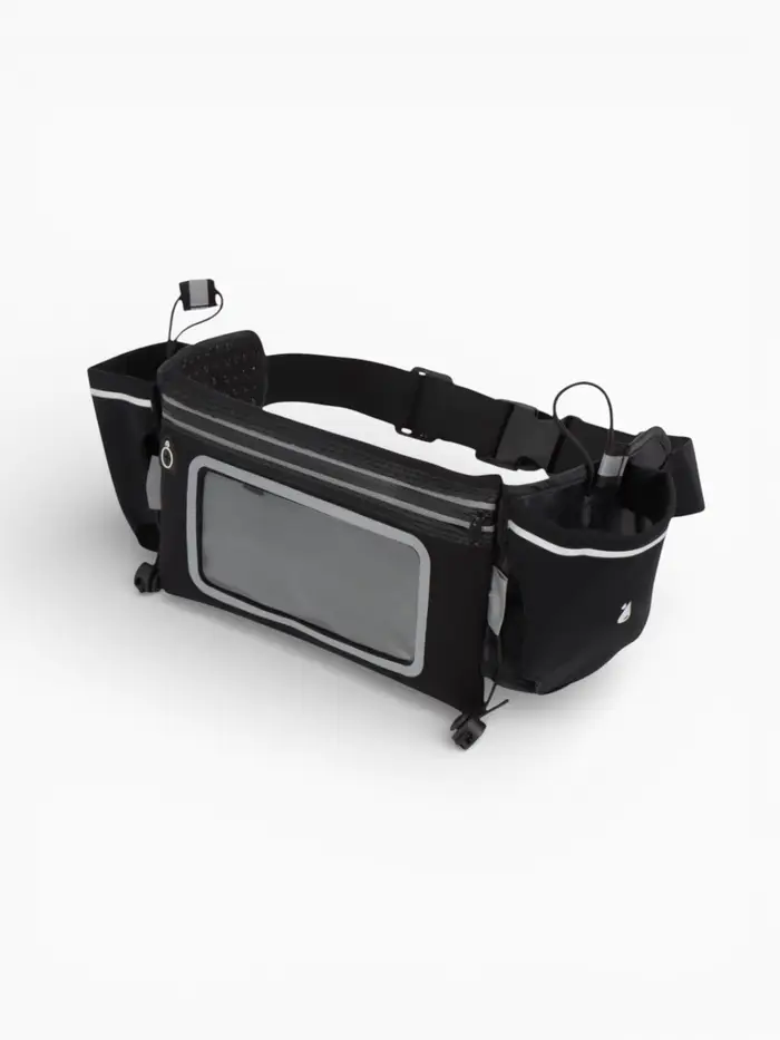 Сумка поясная туристическая, влагозащитная, 52&times;13 см, черная