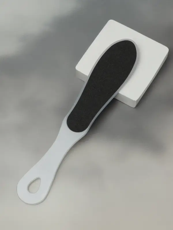 Пилка для пяток, наждачная, двусторонняя, 27 см, белая