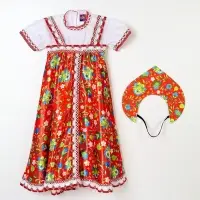 Карнавальный набор "Милая Настенька" рост 110-116, красный Карнавальный набор "Милая Настенька" рост 110-116, красный