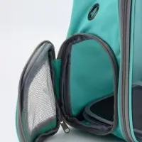 Рюкзак для переноски животных, 31&times;28&times;42 см, прозрачный, бирюзовый