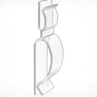Ценникодержатель-клипса универсальная, 1,1&times;1,1&times;4 см, прозрачная