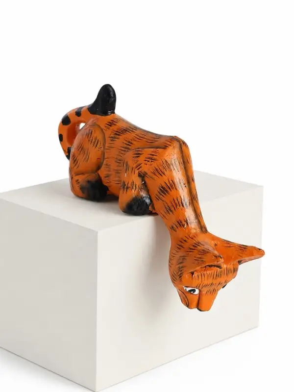 Фигура &laquo;Котёнок Рыжик подглядывает&raquo;, 17&times;14&times;6 см, дерево