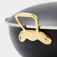 Блюдо глубокое с крышкой &laquo;Чёрный жемчуг&raquo;, 26.5&times;24.5&times;14 см, нержавеющая сталь, чёрное