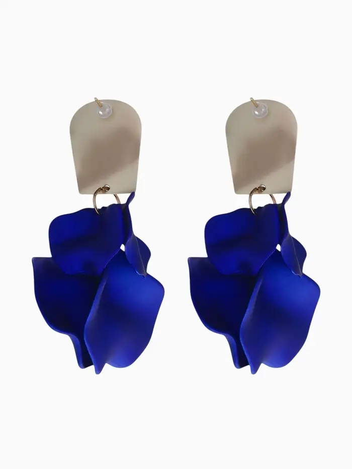 Серьги ассорти &laquo;Ветер&raquo;, неровность, цвет сине-золотой