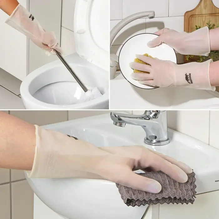 Перчатки хозяйственные Raccoon, ПВХ, 70 гр, размер L, цвет белый Перчатки хозяйственные Raccoon, ПВХ, 70 гр, размер L, цвет белый