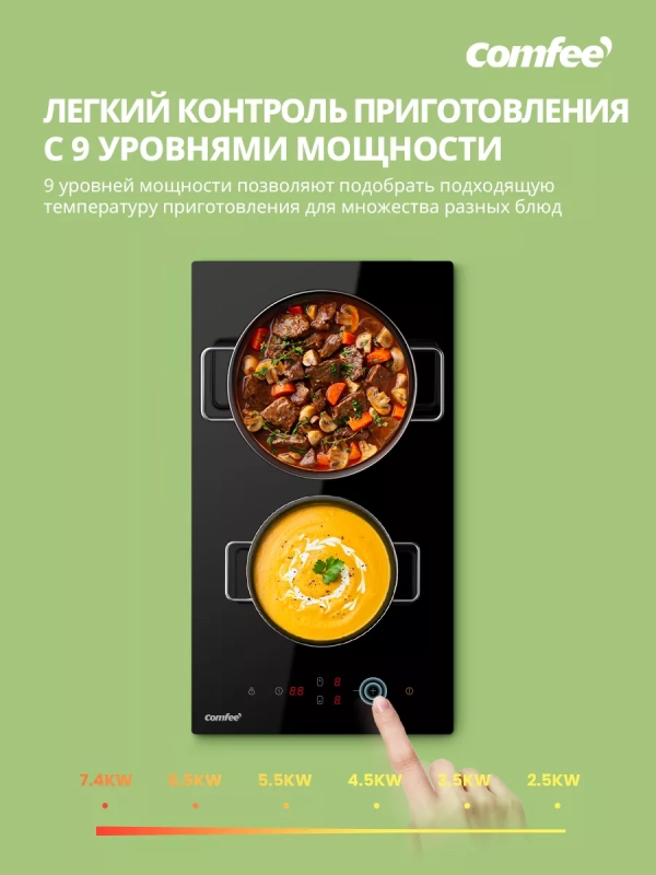 Электрическая варочная панель CEH301, 2 конфорки, boost Электрическая варочная панель CEH301, 2 конфорки, boost