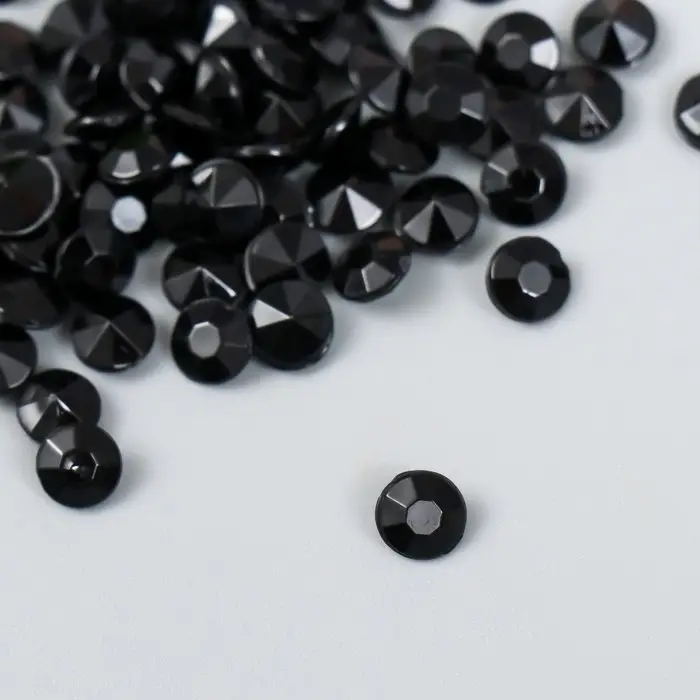 Декор для творчества в бутылочке "Стразы. Полночь" набор 250 шт d=0,6 см 4х3х3 см