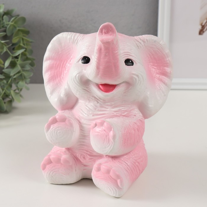 Копилка Копилка "Слоненок" розовый, высота 19 см, ширина 15 см, длина 13 см