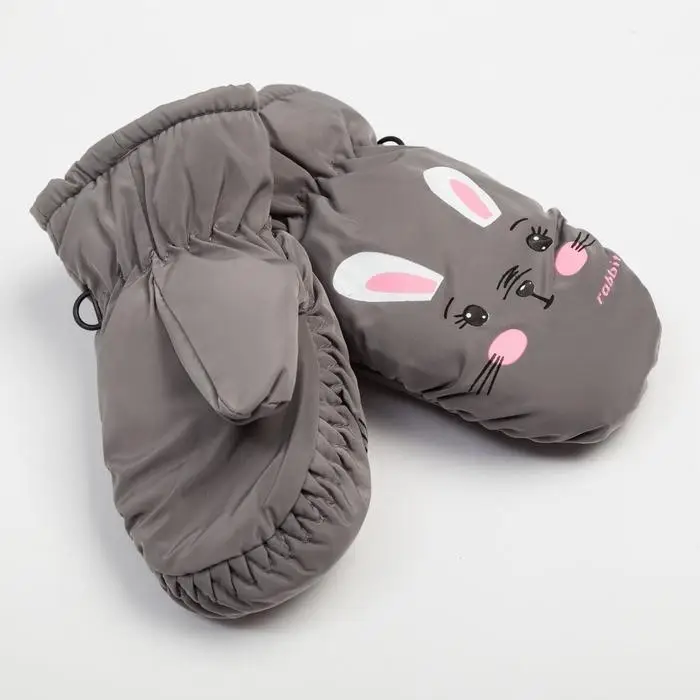 Варежки зимние детские MINAKU, цвет серый, размер 16 (18 см) Варежки зимние детские MINAKU, цвет серый, размер 16 (18 см)