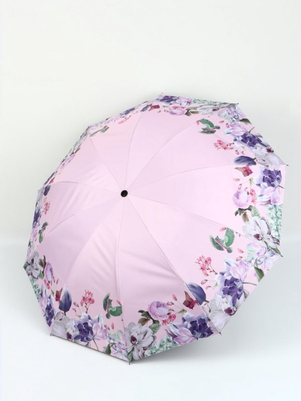 Зонт механический «Птицы», эпонж, 4 сложения, 10 спиц, R = 56/63 см, D = 126 см, цвет МИКС Зонт механический «Птицы», эпонж, 4 сложения, 10 спиц, R = 56/63 см, D = 126 см, цвет МИКС