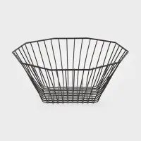 Корзинка - ваза для фруктов «Квадраты», 29×11.5 см, чёрная Корзинка - ваза для фруктов «Квадраты», 29×11.5 см, чёрная