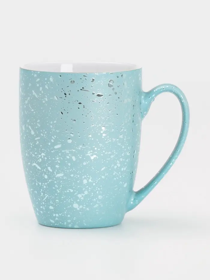 Кружка Доляна &laquo;Блеск&raquo;, 350 мл, керамика, голубая